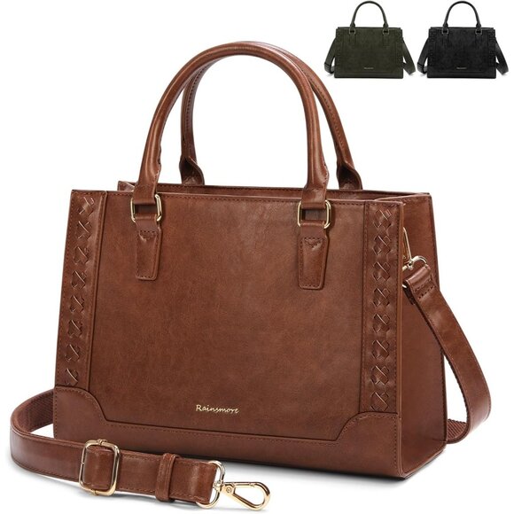 ⚡Women’s PU Leather Handbag Waterproof Tote Crossbody & Top Handle Bag - Picture 1 of 6